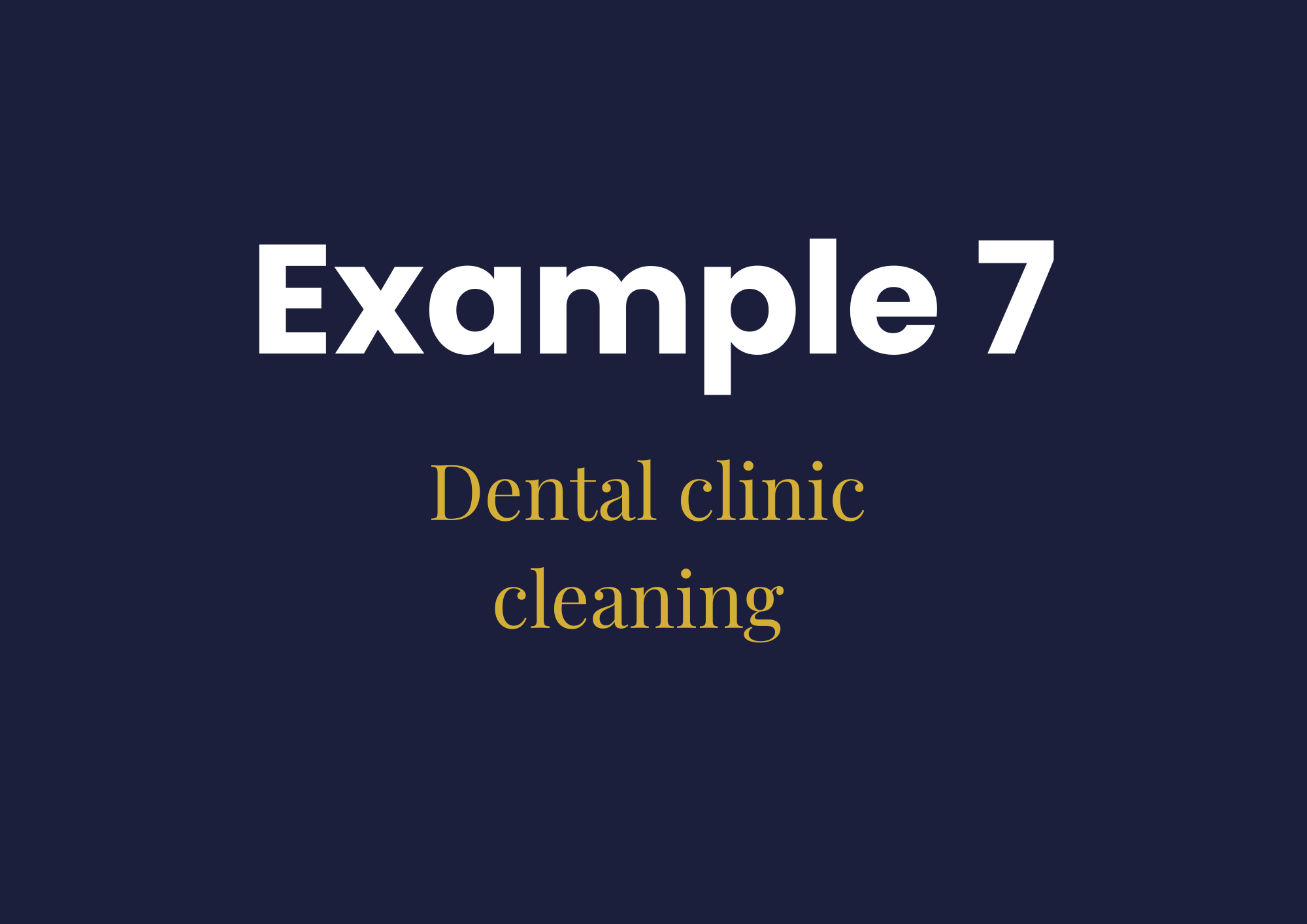 Dental Clinic Cleaning
