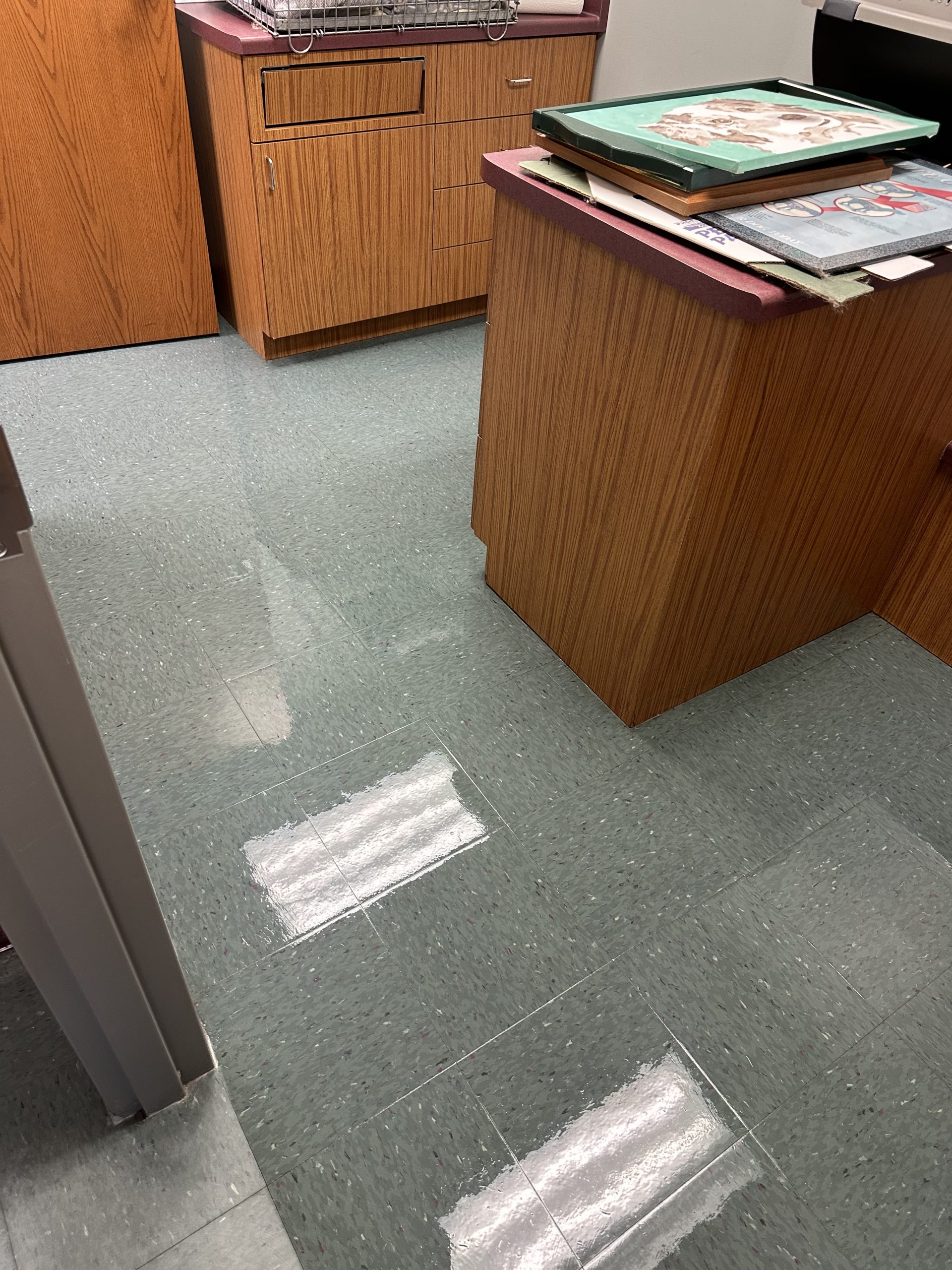 VCT floor cleaning